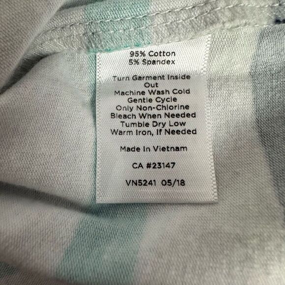 Talbots Womens 2X Striped Round Neck Cotton Top - Picture 5 of 5